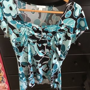 Dressbarn floral printed dress shirt